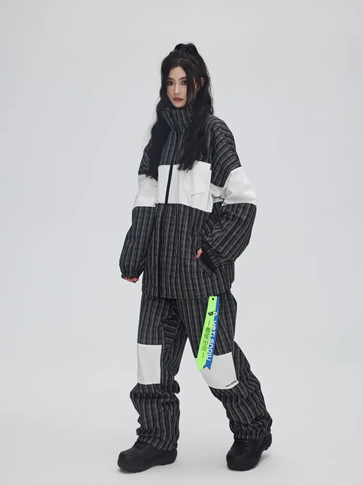 Yetisnow Chequered Black Jacket - Women's