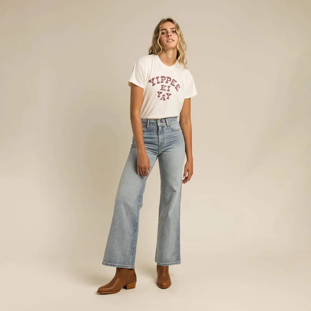 Yippee Ki Yay Crop Tee Bourbon Cowgirl