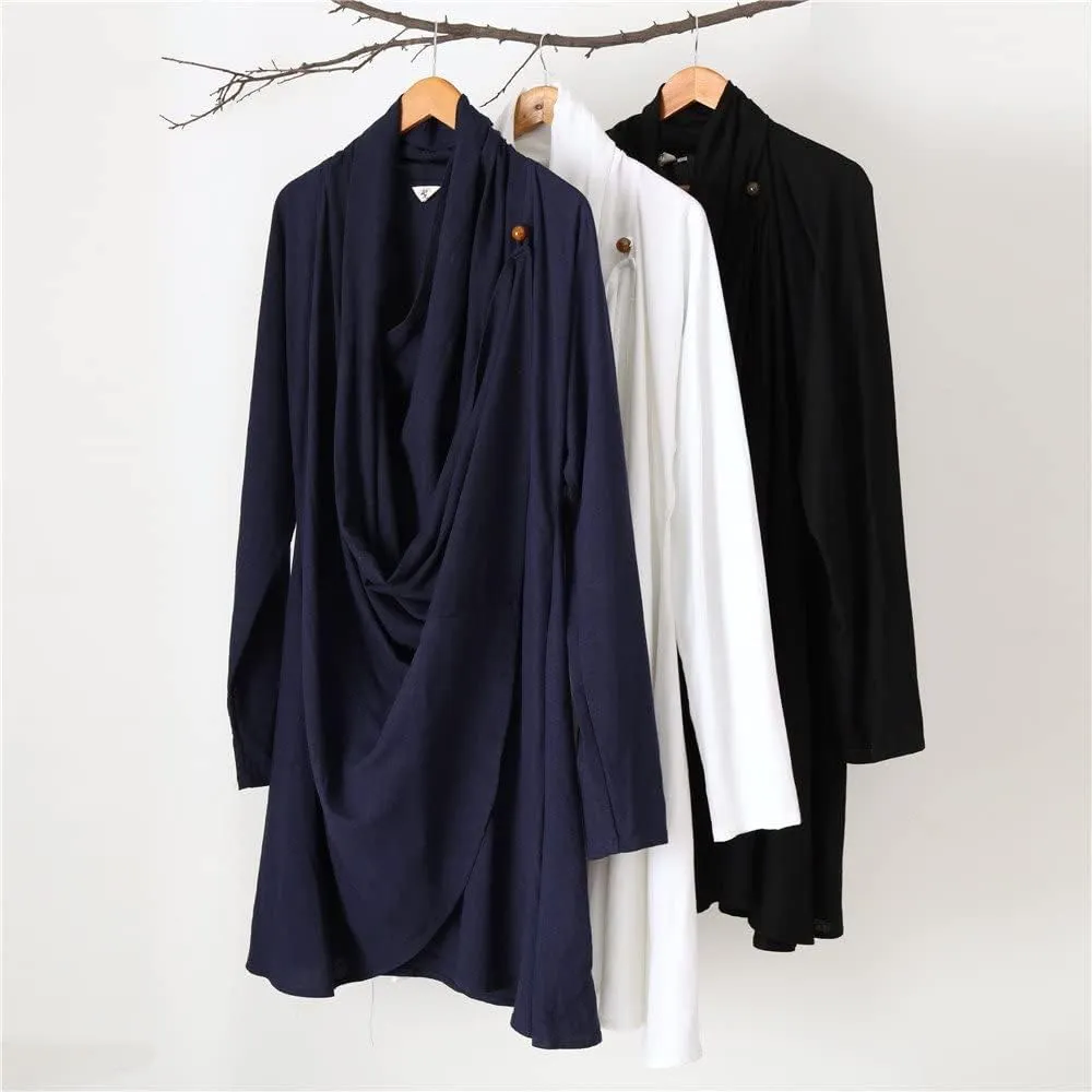 Ystylee Mens Zen Meditation Outfit Tai Chi Kung Fu Clothing Cotton Linen Long Shirt Hippie Gspsy Harem Pants