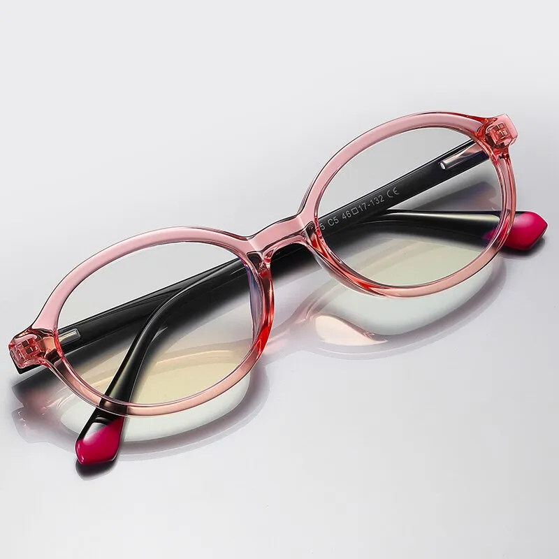 Zirosat Children's Unisex Full Rim Round Square Tr 90   Cp Eyeglasses 20205