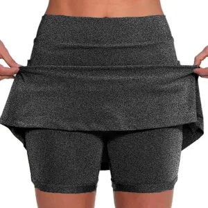 ZYXTIM Tennis Skirt for Women Athletic Skorts with Pockets Plus Size High Waist Tummy Control Stretch Quick Dry Mini Skirt