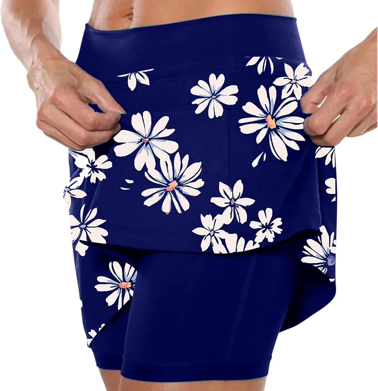 ZYXTIM Tennis Skirt for Women Athletic Skorts with Pockets Plus Size High Waist Tummy Control Stretch Quick Dry Mini Skirt